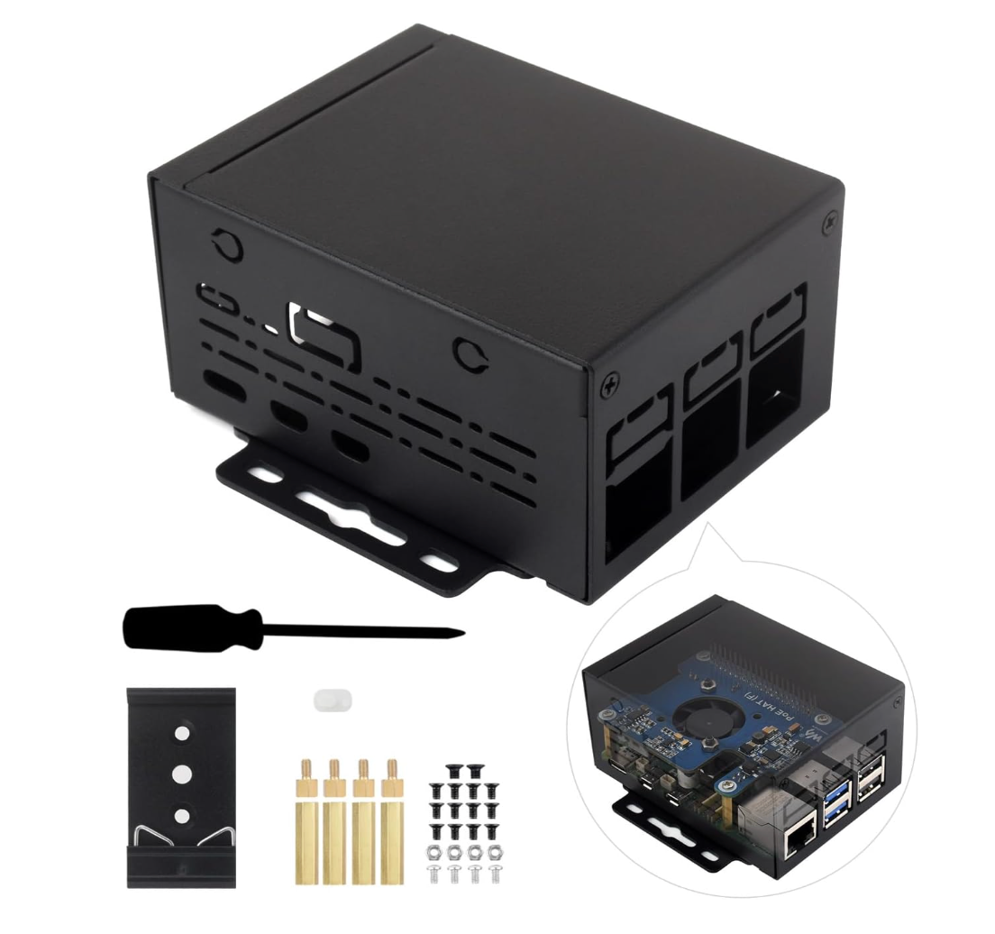 Waveshare industrial grade metal case for Raspberry Pi with HAT